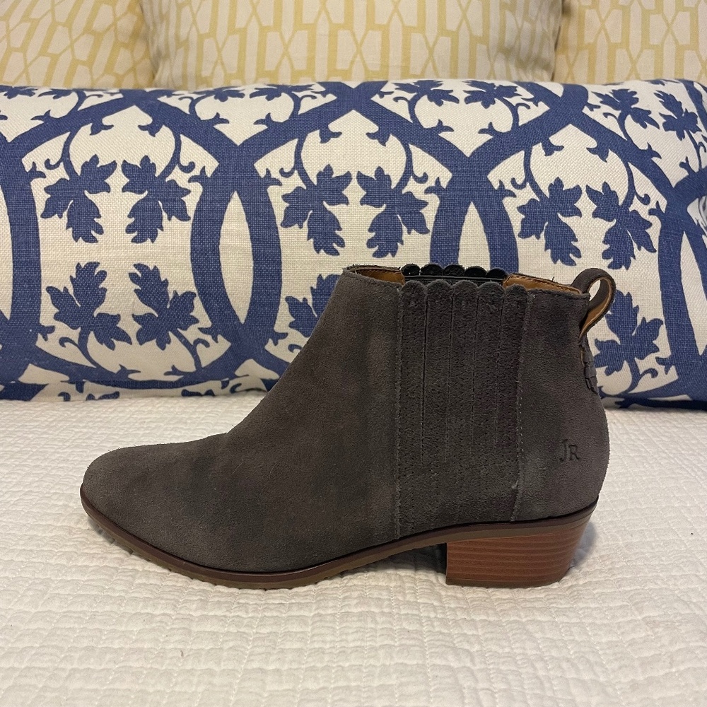 Jack Rogers Suede Charcoal Booties